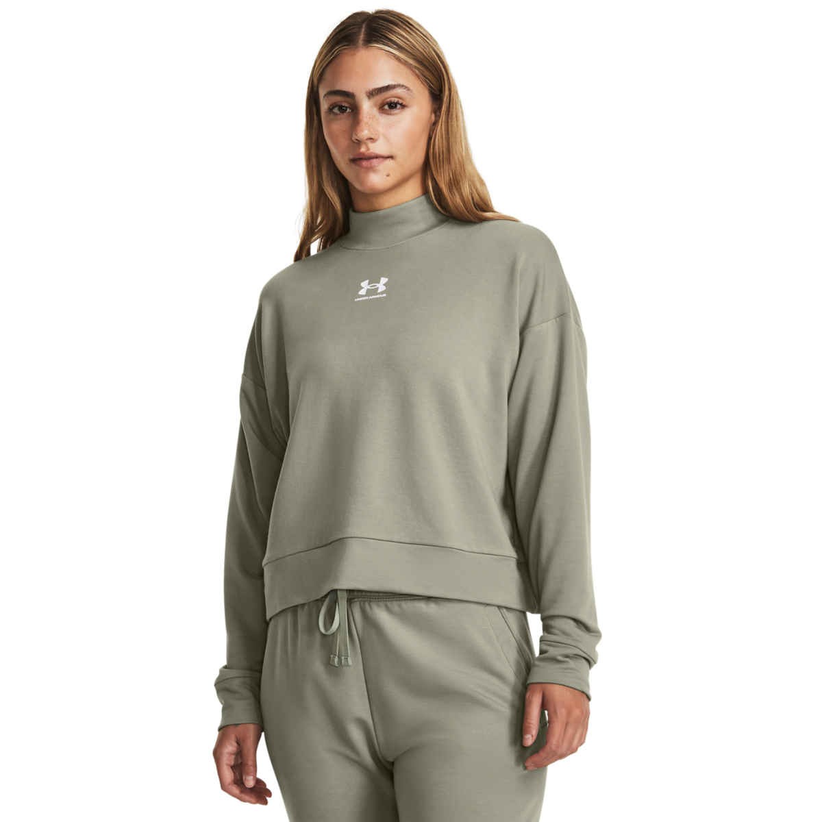 Блуза с дълъг ръкав Жени RIVAL TERRY MOCK CREW Under Armour