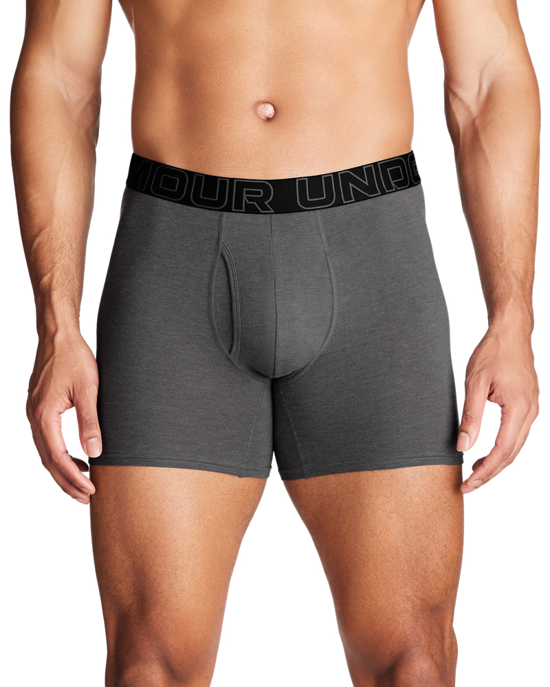 UA PERFORMANCE COTTON - SOLID 6 IN 3PK BOXERI