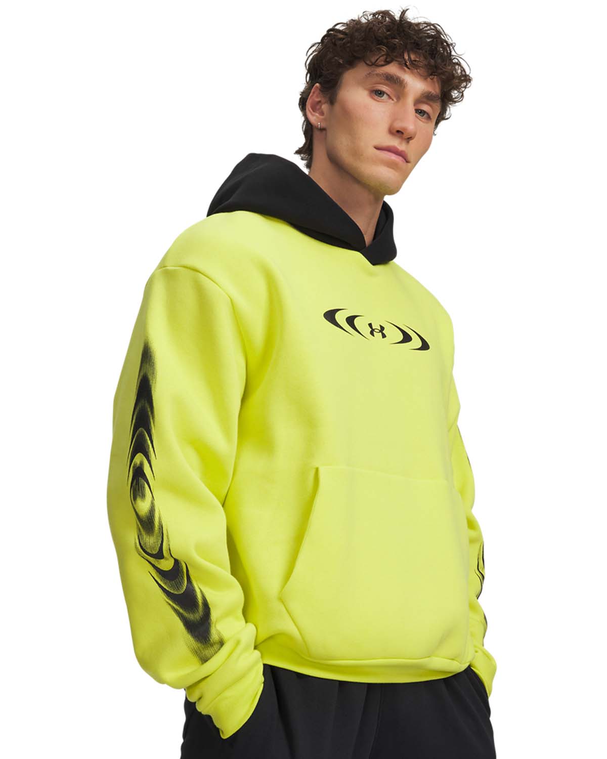 UA ICON FLEECE GRAPHIC HD Суичър с качулка