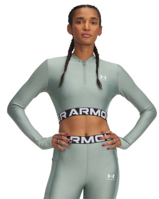 Блуза с дълъг ръкав Жени HEATGEAR RIB 1/4 ZIP LS Under Armour 