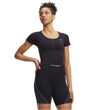 Тениска Жени VANISH SEAMLESS CROP ZIP SS Under Armour 