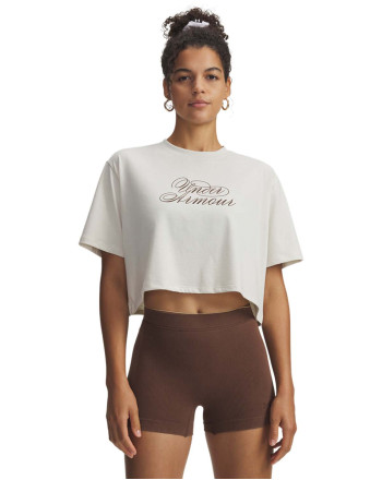 Тениска Жени SCRIPTHEART CROP SS Under Armour 