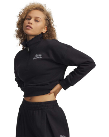 Блуза с дълъг ръкав Жени RIVAL FLEECE SCRIPT HZ Under Armour 