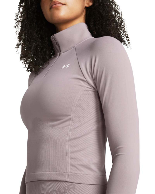 Блуза с дълъг ръкав Жени VANISH SEAMLESS 1/4 ZIP CROP Under Armour 