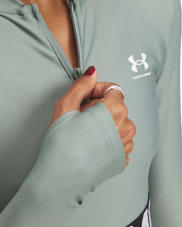 Блуза с дълъг ръкав Жени HEATGEAR RIB 1/4 ZIP LS Under Armour 