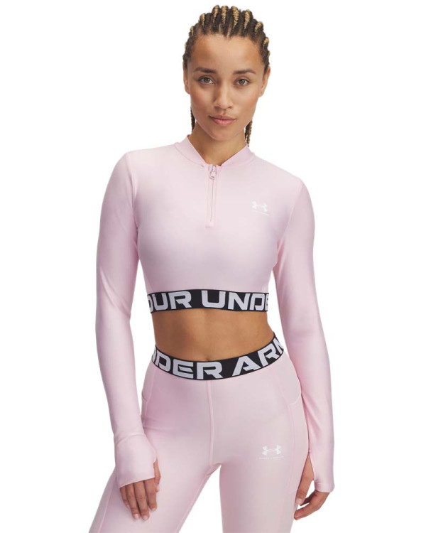 Блуза с дълъг ръкав Жени HEATGEAR RIB 1/4 ZIP LS Under Armour 