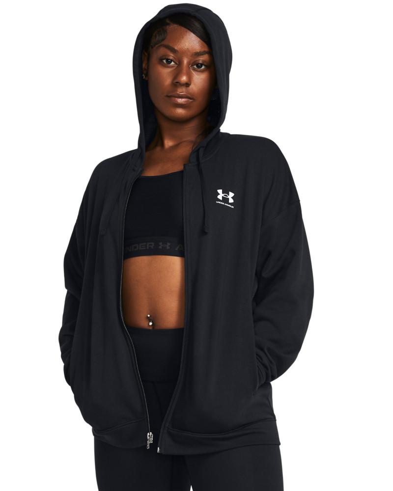 Суитчър Жени RIVAL TERRY OS FZ HOODED Under Armour 