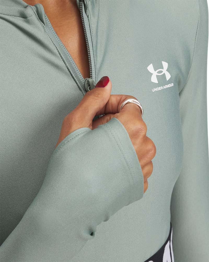 Блуза с дълъг ръкав Жени HEATGEAR RIB 1/4 ZIP LS Under Armour 